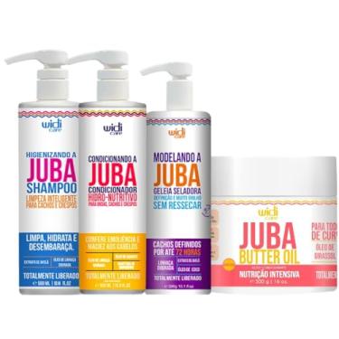 Imagem de Kit Juba Shampoo Condicionador Mascara Butter Oil E Geleia Modelando A Juba Widi Care 500ml