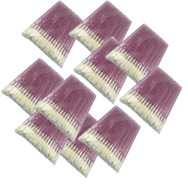 Imagem de Kit Pincel Aplicador Descartável De Batom E Limpeza Cílios (Roxo, 1,000un/20pacote)