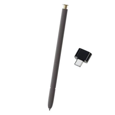 Imagem de Caneta de reposição S24 Ultra S para Samsung Galaxy S24 Ultra Stylus, 4096 níveis de sensibilidade à pressão, versão dos EUA, EJ-PS928BYEGUS, sem Bluetooth + adaptador (ouro amarelo)