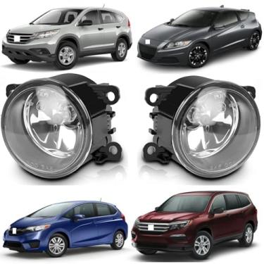 Imagem de Prefer Warehouse Par de faróis de neblina dianteiros RH LH compatível com Honda Accord Coupe CR-Z Crosstour 2013-2015 e Pilot 2012-2018 e compatível com 2015-2016 e CRV 2012-2014 substitui HO2593136