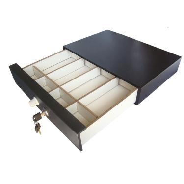 Imagem de Gaveta caixa registradora de dinheiro noteiro com chave