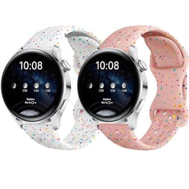 Imagem de Minggo Pulseira esportiva compatível com Samsung Galaxy Watch 7 6 5 4 de 40 mm e 44 mm/Galaxy Watch 5 Pro de 45 mm/Watch 3 de 41 mm/Galaxy Watch Active 2, pacote com 2 pulseiras de silicone macio de