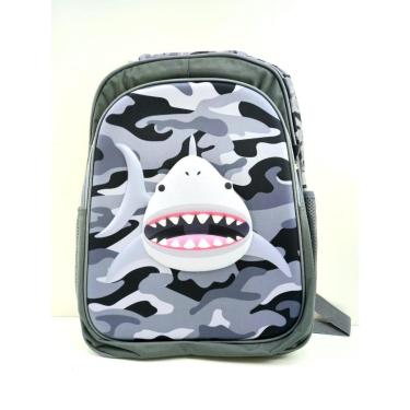 Imagem de Mochila Escolar Infantil Yins 3D Tubarão Menino - Ref YS42236-Unissex
