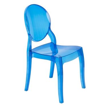 Imagem de Cadeira de jantar Elizabeth Ghost acrílica transparente Azul translúcido