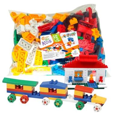 Imagem de Brinquedo Blocos De Montar Infantil Educativo Encaixe Grande 500 Peças em Caixa