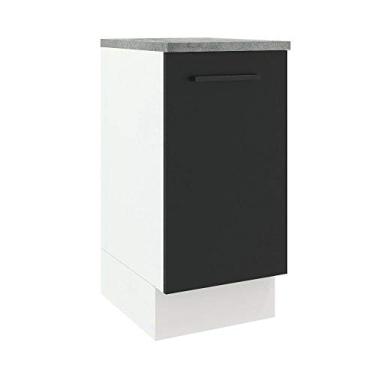 Imagem de Balcão Madesa Agata 40 cm 1 Porta - Branco/preto