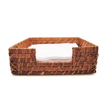 Imagem de Porta Guardanapo Quadrado Rattan Natural, Colorido, 20 unidades, Paper Design