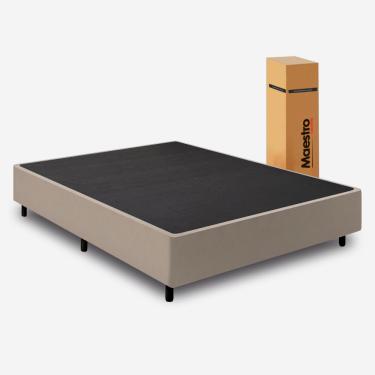 Imagem de Cama Box Casal Desmontável (na caixa) 138x188x40m - Maestro Colchões cor: Bege Suede