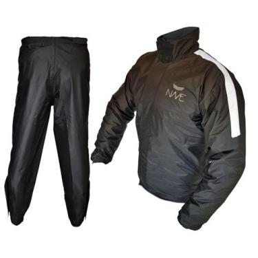 Imagem de Conjunto Capa De Chuva Para Motociclista Nave Nylon, G, Branco