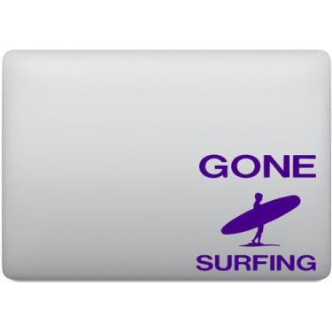 Imagem de Adesivo de Notebook Gone Surfing Surfista - Melhor Adesivo, Roxo
