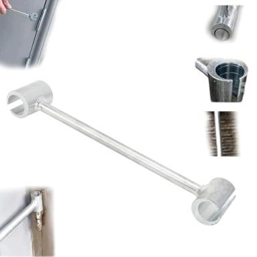 Imagem de Dobradiça de Aço de Liga, Ferramenta de Ajuste de Dobradiça de Porta Com Extremidade Dupla de 23mm 25mm Trabalhada para Portas Corta-fogo, Portas de Sala Limpa, Portas de Segurança