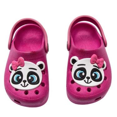 Imagem de Babuche Infantil Menina Croks infantil Menina Panda - RAE, 23/24