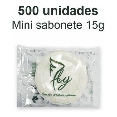 Imagem de Kit 500 Mini Sabonete 15g Pousada Hotel Motel Airbnb Doação - Fly