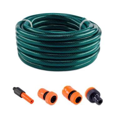 Imagem de Mangueira de Jardim Trançada 1/2" 2,0mm 100 PSI 30m com Hidropistola -