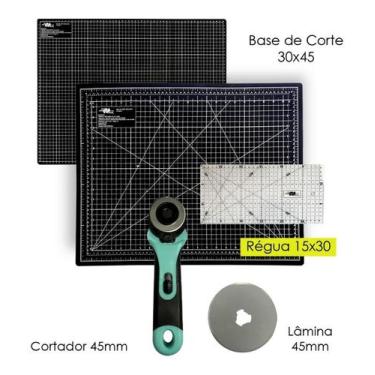 Imagem de Bases De Corte A3 Placa de Mesa 45x30 Régua de Acrílico 15x30 Cortador