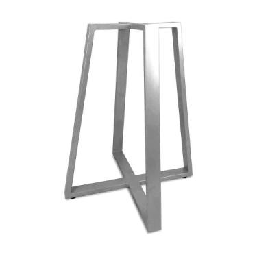 Imagem de Base De Mesa Gizé Tampos Pedra Vidro Madeira De 1m Preto - Loja da Isa