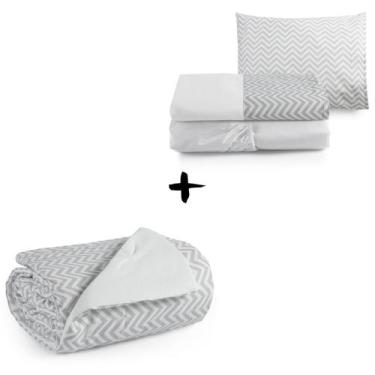 Imagem de Edredom Bebê Antialérgico + Lençol 3 pçs Mini Cama Moderno - ENTROU CO