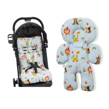 Imagem de Kit almofada para carrinho e bebê conforto safari joli - CLICK TUDO