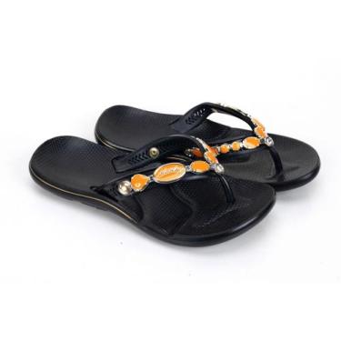 Imagem de Chinelo Feminino Antiderrapante Esporão P/ Dor Nos Pés com Enfeite na 