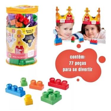 Imagem de Brinquedo Blocos De Montar Grandes Infantil Criança Diversão Criativid