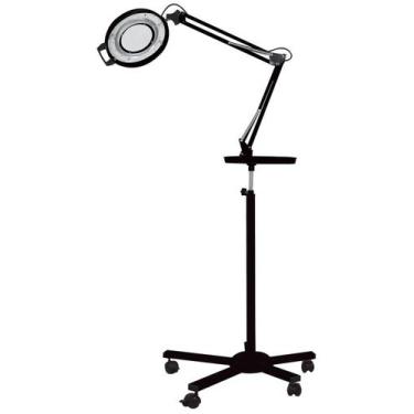 Imagem de Lupa Luminária Estética Led Alumínio Tripé Bandeja Preto - Geral