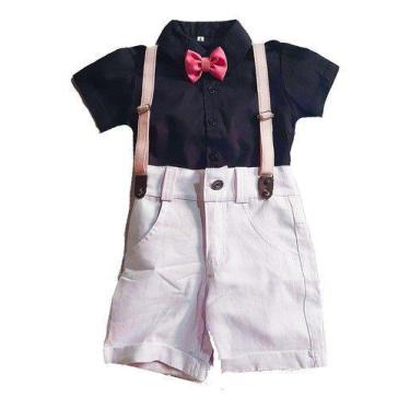 Imagem de Conjunto Roupa Festa Personagem + Suspensório E Gravata Borb - anjo da