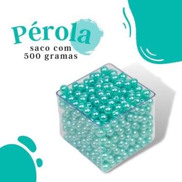 Imagem de Pérola Azul Claro 10Mm Pacote Com 500 Gramas - Nybc