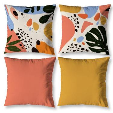 Imagem de Kit 4 Capa de Almofada TROPICAL 40cmX40cm Estampada Digital - Mercado 