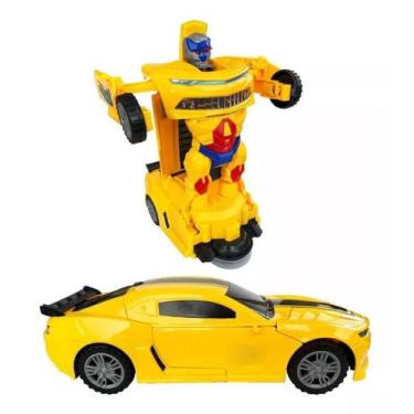 Imagem de Carrinho Camaro Transformers Robô Luz Som Amarelo Personagem - S/M