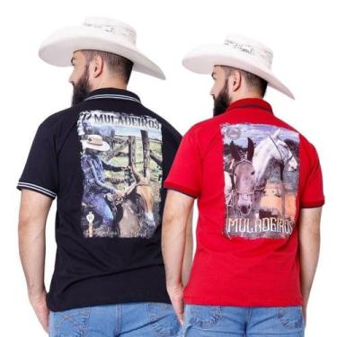 Imagem de Kit 2 Camisetas Muladeiros Masculina Country Gola Polo - Jopper Bulls,