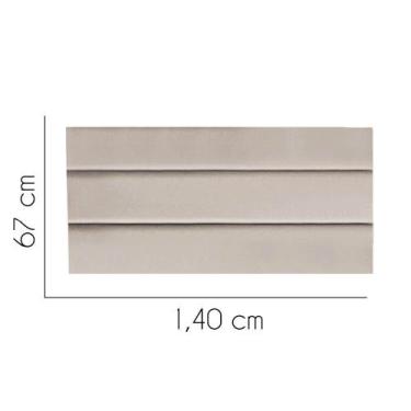 Imagem de Painel Estofada Turim 140 cm Casal Quarto para Cama Box Suede Bege - K