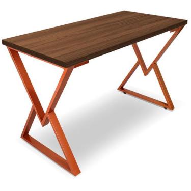 Imagem de Mesa P/ Escritório Jantar Gamer Daloa 1,00x0,60 Em Aço Tampo Em Madeir