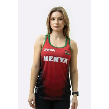 Imagem de Regata Feminina HUPI Kenya Soul, Preto, Vermelho, G