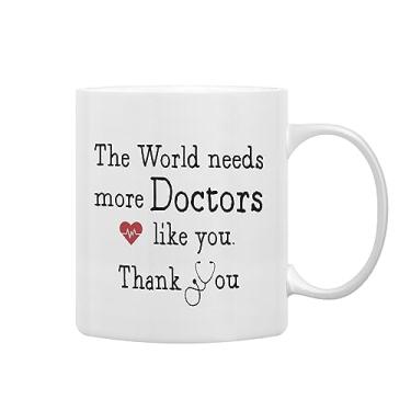 Imagem de QASHWEY Caneca de médico, presentes médicos, canecas de café, presentes de agradecimento médico, presentes de xícara de chá para mulheres e homens, The World Needs More Doctors Like You Copos de café