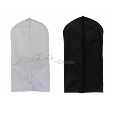 Imagem de Kit 10 Capa Vestido com Zíper 1,05 Para Ternos e Roupas Frente Pvc Cri