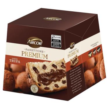 Imagem de Panettone com Gotas Recheio Trufa ao Rum Arcor Premium 430g