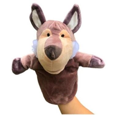 Imagem de Lobo Fantoche Pelúcia De Mão Teatro Infantil Animais 25cm - WB Pelucia