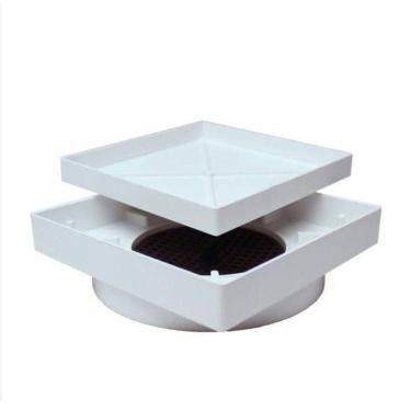 Imagem de Kit 4 Ralos Inteligente Oculto Seca Piso 10x10 Cm Para Porcelanato Cerâmica Concreto Madeira Cor Branco