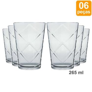 Imagem de Kit 6 Copos Vidro Nadir Maracatu 265 ml