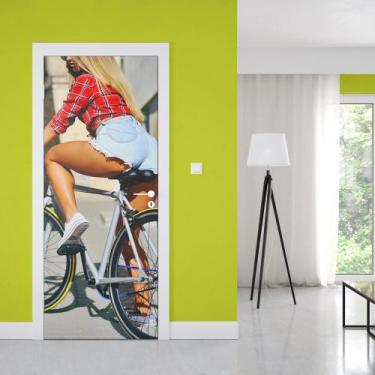 Imagem de Adesivo de Porta Loira na Bicicleta - Império da Impressão, M - 80cm X