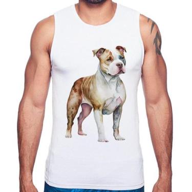 Imagem de Regata Cachorro Pitbull - Foca na Moda, Branco, G