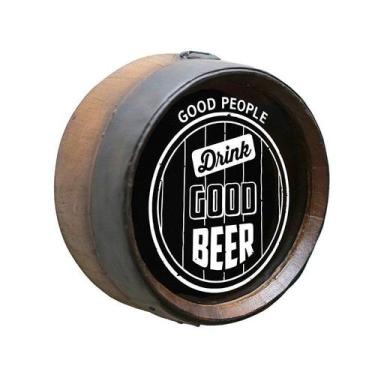 Imagem de Quadro Decorativo Porta Rolhas Redondo GOOD Beer - Pequeno 1095 - Kari