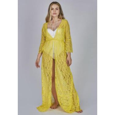 Imagem de Saida de praia jen - Celestine, Amarelo, GG