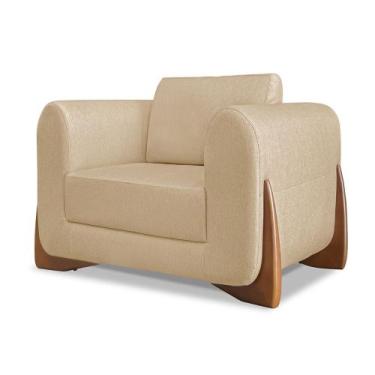 Imagem de Poltrona Estofada Decorada Sala Quarto Escritório Leitura Balenza - Ma