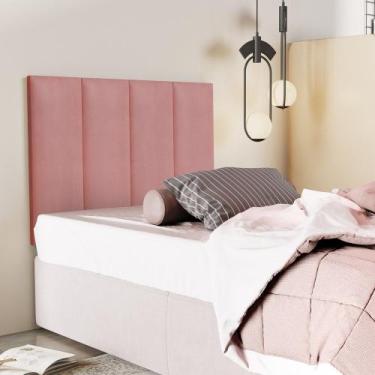 Imagem de Cabeceira Isis Pendente Dobrável Cama Box Solteiro 0,90 cm Rose - Ampl