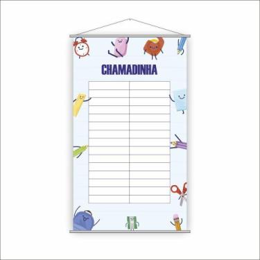 Imagem de Banner Pedagógico Escolar Chamadinha com 30 Alunos 120x65cm - PlimShop