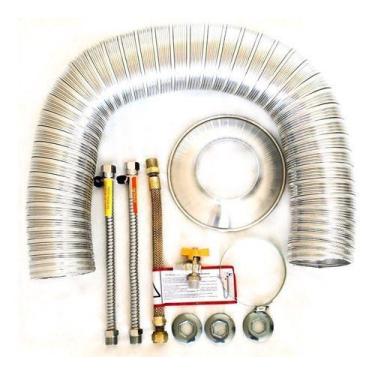 Imagem de Kit Instalação Aquecedor A Gás Duto 100mm X 3mt Comprimento - Guiga Gá