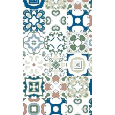 Imagem de Papel de Parede Adesivo  para Banheiro Cozinha Azulejo Português AZ 12