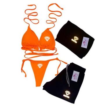 Imagem de Biquíni Cortininha Gringas Model conjunto Laranja, Laranja, UNICO