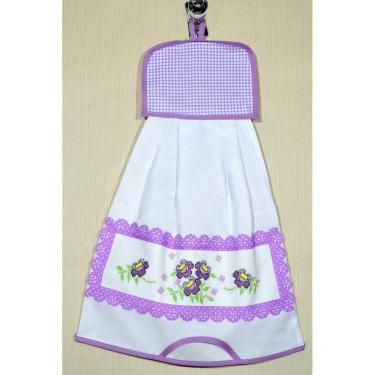 Imagem de Puxa Saco Branco Bordado - Ametista